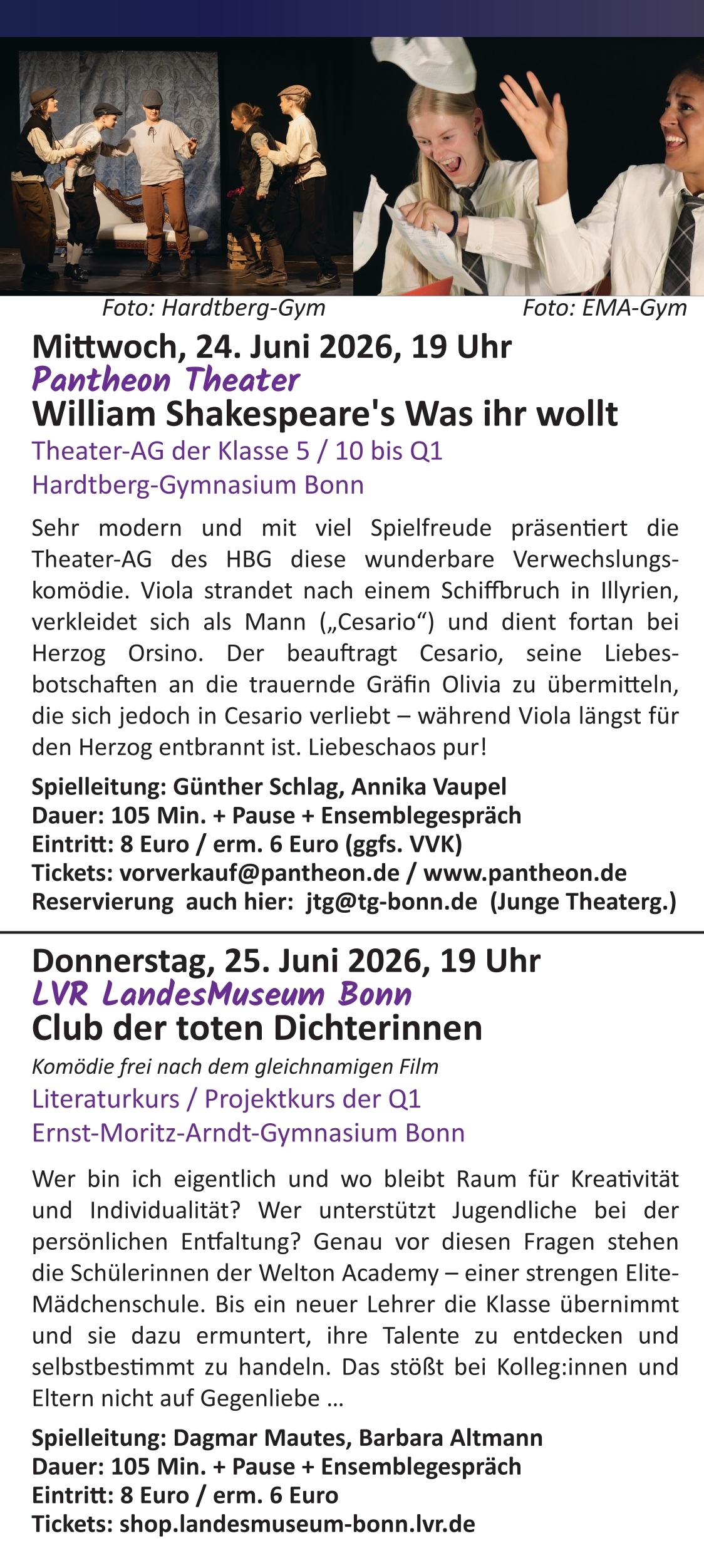 Mi, 24.06. und Do, 25.06.