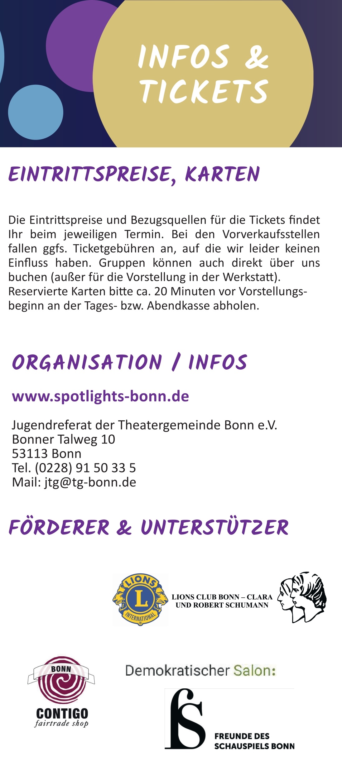 Infos & Tickets